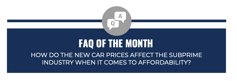 How Do New Car Prices Affect Subprime Affordability?