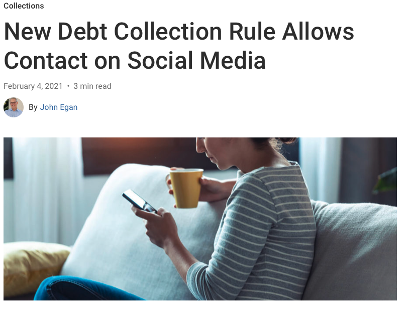 COLLECTIONS AND SOCIAL MEDIA DIRECT MESSAGE